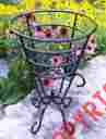 6027-bk 92774 Oakland Living Gold Cup Plant Stand In Black Id 730050025950