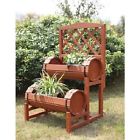 2-tiers 92885 Wooden Plant Stand Double
