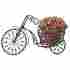 96398 Usa Garden Collection Bicycle Plant Stand Iron Decor Flower Tricycle Basket Holder 602927396398