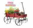 97104 Garden Collection Country Planter Wagon Yard Flower Holder Amish Wooden Cart Barn Handmade Outdoor