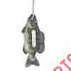 9723602 Burton Fish Shaped Wall Hanging Thermometer Green Wood New With Tags 098111063939