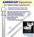 974b3npxoa American Signature Flag Pole And Bracket Holder Kit Includes 6ft Hd Aluminum Tangle Free Spinning 638414446130