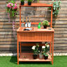 9768802 Potting Table Work Station Outdoor Planting Bakers Rack With Two