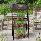980094067 Garden Accents Chalkboard Plant Stand Bronze Or White Finish