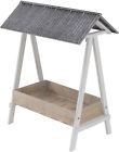 7586475 98188 Decmode Traditional Wood Flower Stand Gray Modern House 758647981885