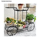 98619 Mygift Flower Pot Stand Black Holder Plant Display Shelves Metal Rack Patio Garden Deck 729129198619