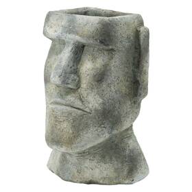 A And B Home 805845089841 A&b 11-inch Easter Island Stone Planter Grey