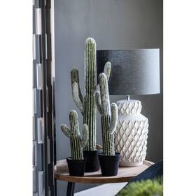 A And B Home 805845483083 A&b White Green 24.5-inch Potted Faux Saguaro