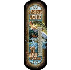 A&m Wholesale 821472412012 41201 - Thermometer Fisherman Lives Here