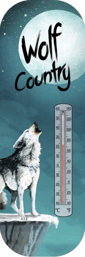 A&m Wholesale 821472624286 62428 - Thermometer Wolf Country