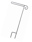 A00006 Briarwood Lane Wrought Iron Yard Garden Flag Stand 814212021261