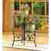 Ff41plant Aa4plant 1stand 2shelf Shelf Design Toscano Plant Stand Wrought Iron Holds 3 Planter Pot Shelves Country Style 767887051685