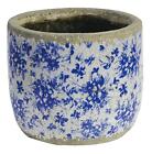D69287 Ab Home Short Lilibeth Planter In Blue Finish
