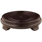 Ac-st-ros9-size11 5 Oriental Furniture Dark Rosewood Pedestal Stand Base Diameter Plant Vase