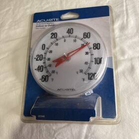 Acurite 00346a3 5 Inch Analog Indoor Outdoor Thermometer With Mount Bracket