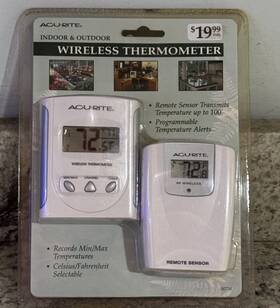 00734 Acurite New O Door And Outdoor Wireless Programmable Thermometer Recorder