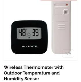 02097 Acurite Acu-rite Indoor Outdoor Wireless Thermometer Model With Instructions