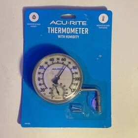 04013sbl Acurite Thermometer With Humidity -indoor Or Outdoor- Item #04013sbl New