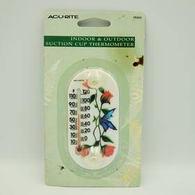 08468 Acurite Vintage Indoor And Outdoor Decorative Suction Cup Thermometer