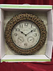 Acurite 15 Wicker Clock With Thermometer And Humidity 072397460231
