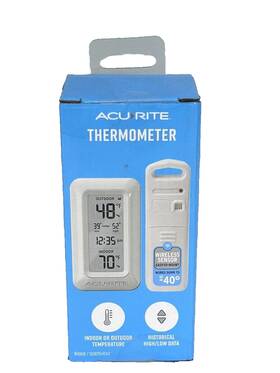 816601 Acurite Wireless Thermometer Indoor And Outdoor With Clock Digital Display