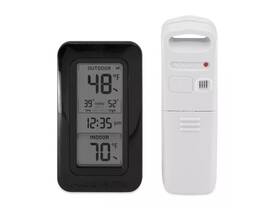 835di Acurite Black Digital Thermometer With Outdoor Temperature Plastic