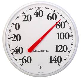 01360 Acurite 885982020488 12.5-inch Basic Thermometer 1.1 White