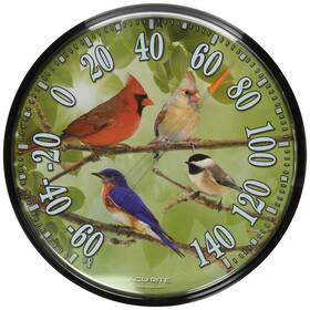 Acurite B000nwwl52 01781 12.5-inch Wall Thermometer Songbirds