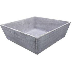 Abn5e022-gy Admired By Nature 810008043493 Grey Washed Wood Tray