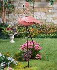 Af3s9splr2 General Metal Pink Flamingo Garden Stake Planter Lawn Yard Outdoor