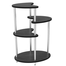 Hdmx2491 Afoxsos Outdoor Plant Stands 36.6 Inch Oval Shape Tall Indoor/outdoor 4-tier Black