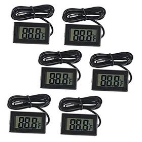 Tpm-10 Aitrip 6-pack Fahrenheit Digital Thermometer Wired For Car Greenhouse 6pcs