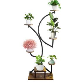 Aivher 717967447105 Plant Stand 6 Tier Indoor Metal Flower Shelf For Multiple Plants Corner Tall