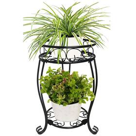 Alleegold 715072247627 Plant Stand Indoor Outdoor For Round Flower Pot 2 Tier Metal Potted Holder R