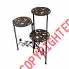 Alp-bvk110 Unbranded Bronze Metal Plant Stand Round 3 Tiers Garden Yard Outdoor Indoor Home Decor