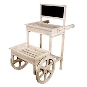 Mbb104 Alpine Corporation Wooden Cart Plant And Display Stand