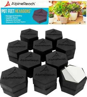 Alpinereach 5060644150078 Pot Feet Hexagons 20 Pack - Protect Healthy Plants Strong Risers
