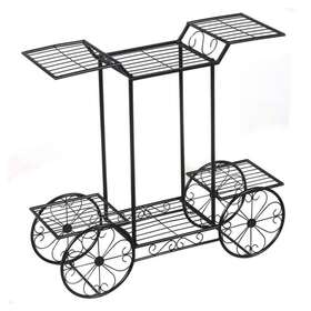 Zmwv532 Alpulon Zmwv532- Indoor/outdoor Garden Cart Plant Stand 32 Inch X10 X30 6-tier Metal Black