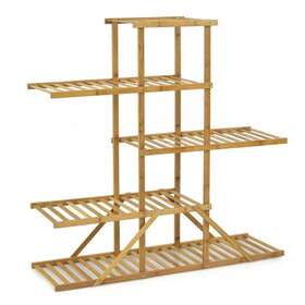 Zmwv544-n Alpulon Plant Stand 39 Inch L X 12.5 W H 5-tier Indoor/outdoor Natural Wood