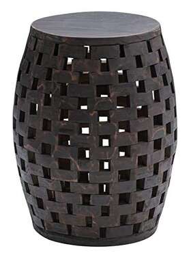 Amazon Aware 774301398387 Indoor And Outdoor Recycled Checkered Wood Stool Plant Stand