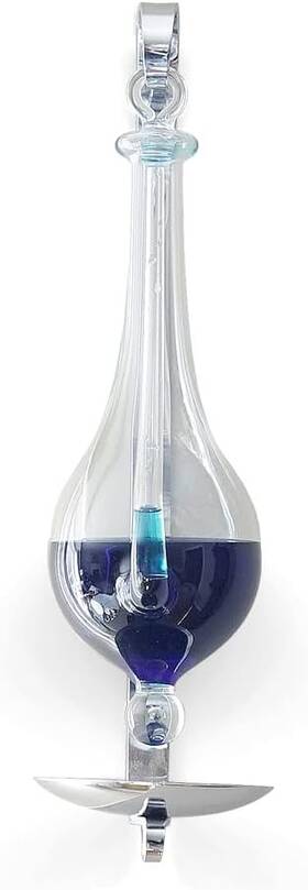 Ws-b1025c Ambient Weather B1025c Antique Storm Glass Wall Mount Liquid Barometer With