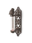 American Chateau 7 Brown Metal Cast Iron Bird Wall Indoor Outdoor Mount Thermometer 063713201621