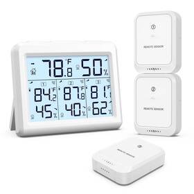 Amir Us-wa54 Indoor Outdoor Thermometer 3 Channels Digital Hygrometer Wi