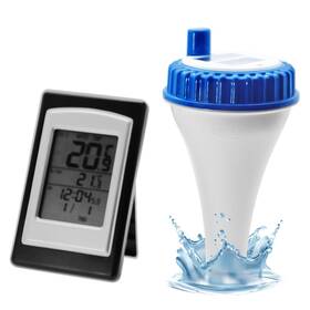 Amtast Wt0124uk Wireless Thermometer 300 Feet Long Connection Solar Temperature Gauge