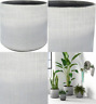Amze19-04a Rivet Amazon Brand Rustic Stoneware Crosshatch Indoor Large Planter Silver