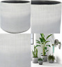 Amze19-04b Rivet Amazon Brand Rustic Stoneware Crosshatch Planter Silver