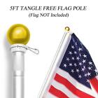 Anley.flagpole.ball.1 Anley Feet Wall Mount Flagpole Aluminum Flag Pole With Rotating