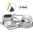Anleyflagpoleringsilver Anley Aluminum Flagpole Mounting Rings Anti Wrap With Carabiner