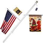 Aonefp1h56s Tangle Free Aluminum Flagpole For Grommet House American 723172937324