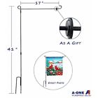 Aonegfp34117b Aone Garden Flag Pole Stand With Stopper Free 738447280289